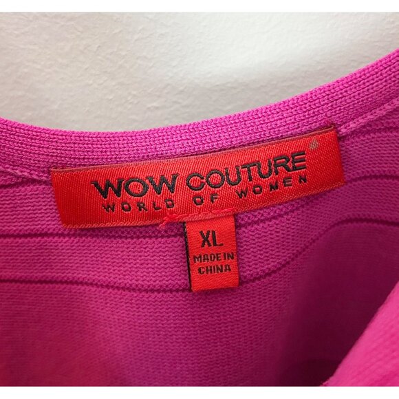 Y2K Wow Couture Fuchsia Bandage Mini Dress Size XL Women's - Picture 4 of 4